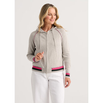 Zacket & Plover Marl zip-up hoodie cotton/cashmere,