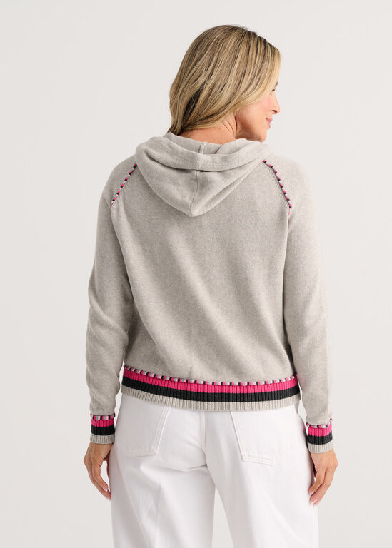 Zacket & Plover Marl zip-up hoodie cotton/cashmere,