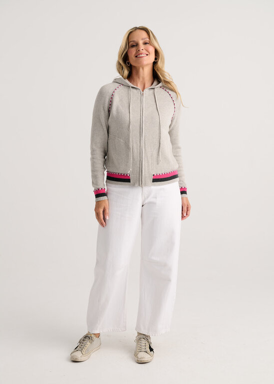 Zacket & Plover Marl zip-up hoodie cotton/cashmere,