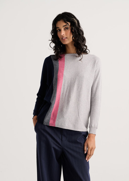 Zacket & Plover Marl Vertical line sweater cotton/cashmere,