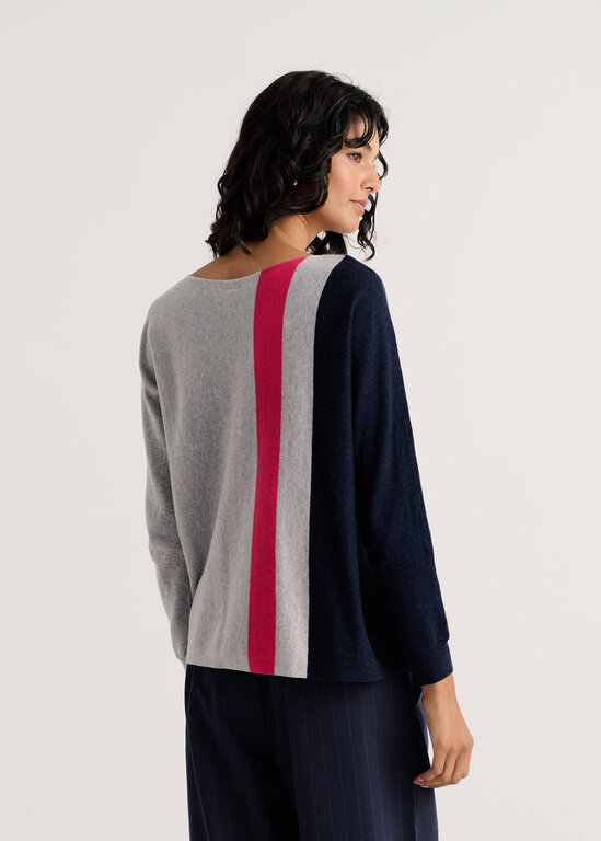 Zacket & Plover Marl Vertical line sweater cotton/cashmere,