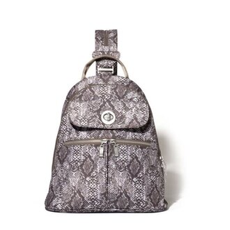 Baggallini Naples Convertible Backpack, Tan python