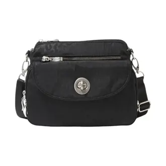 Baggallini Calais Crossbody bag, Black Cheetah print
