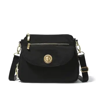 Baggallini Calais Crossbody bag, Black with gold hardware
