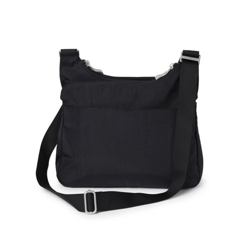 Baggallini Cross Over Crossbody, BLACK
