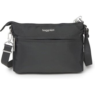 Baggallini Securtex Memento crossbody, CHARCOAL GREY