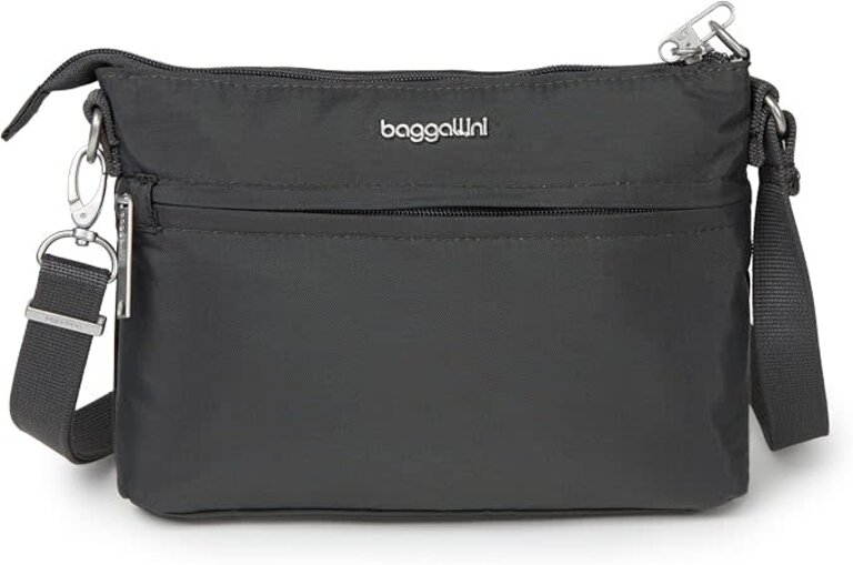 Baggallini Securtex Memento crossbody, CHARCOAL GREY