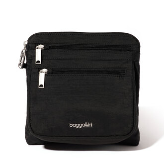 Baggallini Securtex Anti-theft crossbody, BLACK