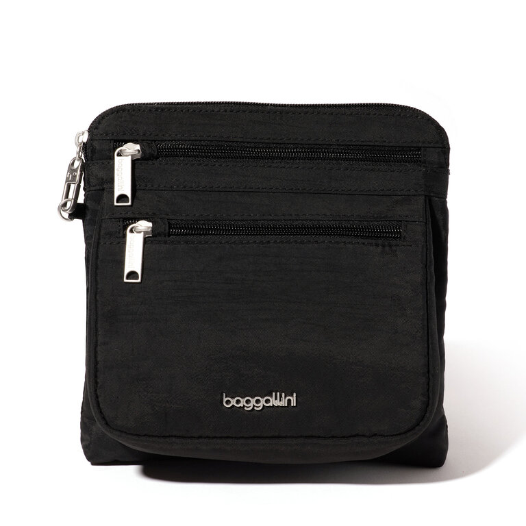 Baggallini Securtex Anti-theft crossbody, BLACK
