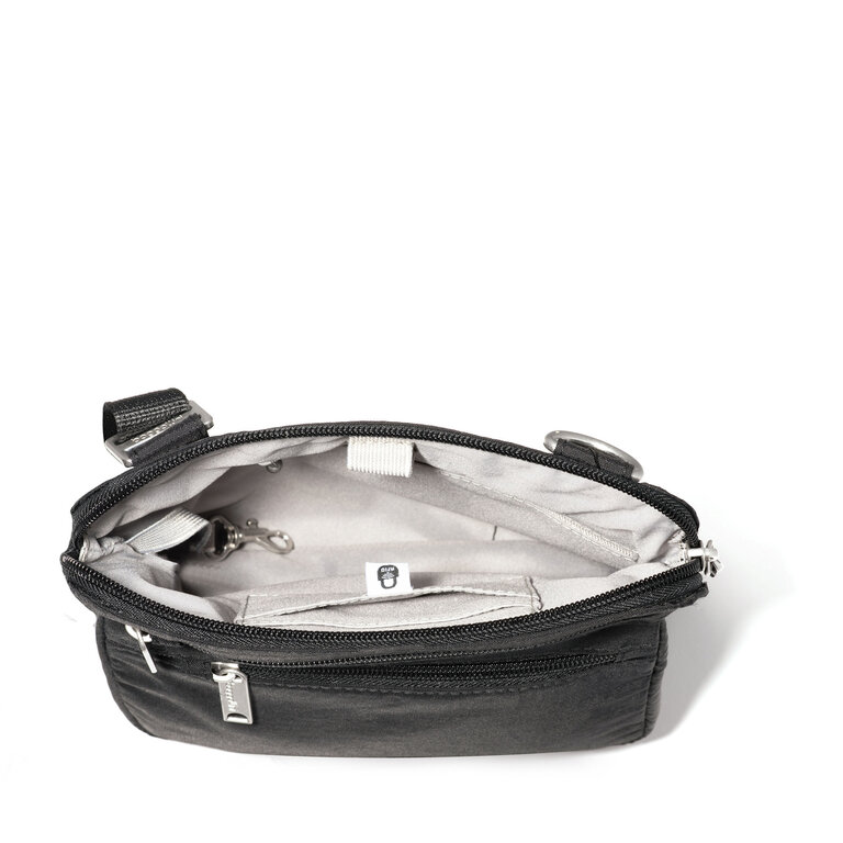 Baggallini Securtex Anti-theft crossbody, BLACK