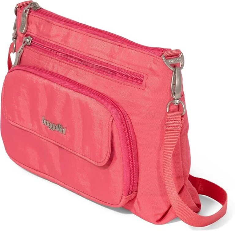 Baggallini Original Rfid Everyday Crossbody bag, FLAMINGO PINK