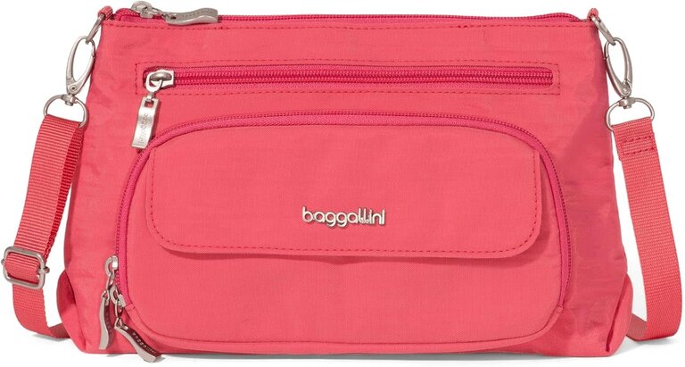 Baggallini Original Rfid Everyday Crossbody bag, FLAMINGO PINK