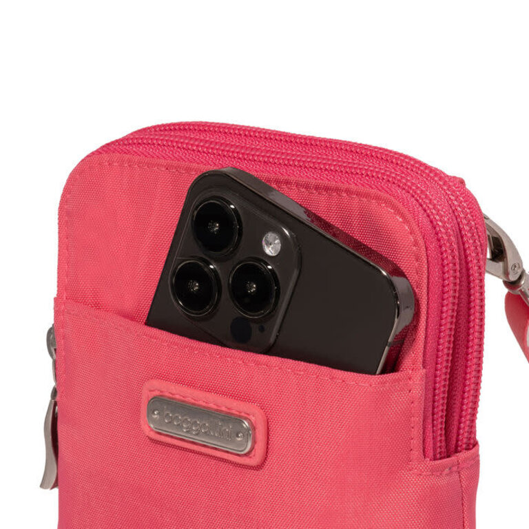 Baggallini Take Two Rfid Bryant Crossbody, FLAMINGO PINK