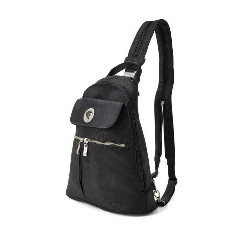 Baggallini Naples Convertible Backpack, Black Cheetah