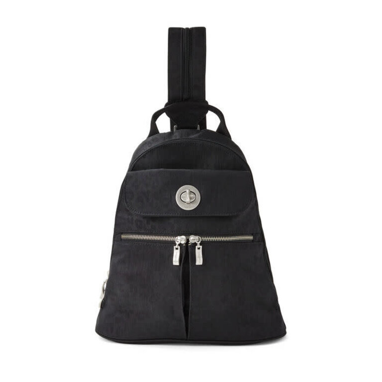 Baggallini Naples Convertible Backpack, Black Cheetah