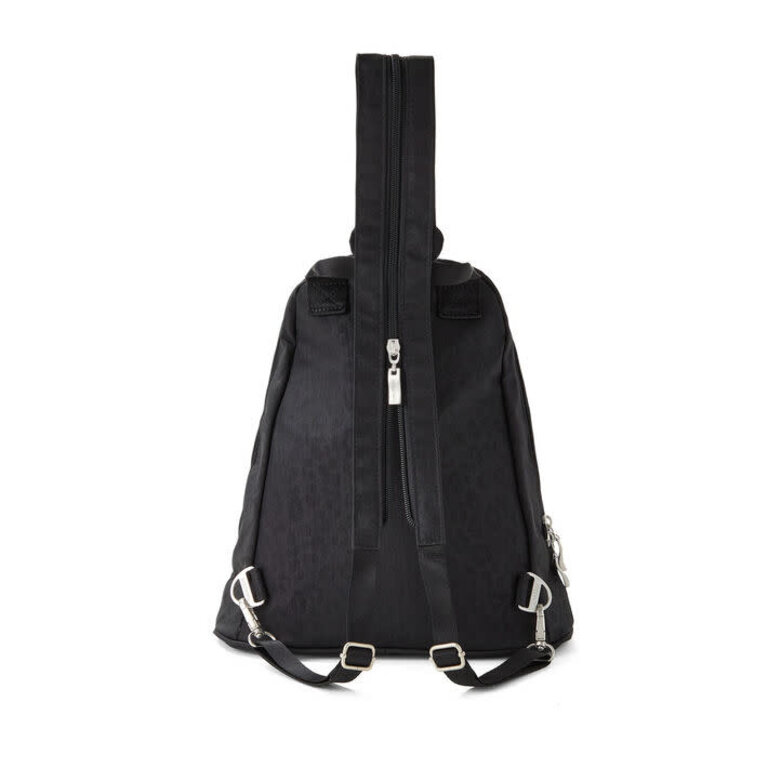 Baggallini Naples Convertible Backpack, Black Cheetah