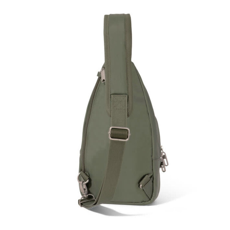 Baggallini Securtex anti theft daytripper sling, THYME