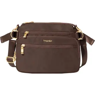 Baggallini Marais RFID Crossbody, Ganache brown