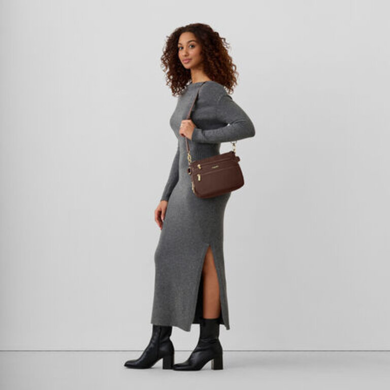 Baggallini Marais RFID Crossbody, Ganache brown