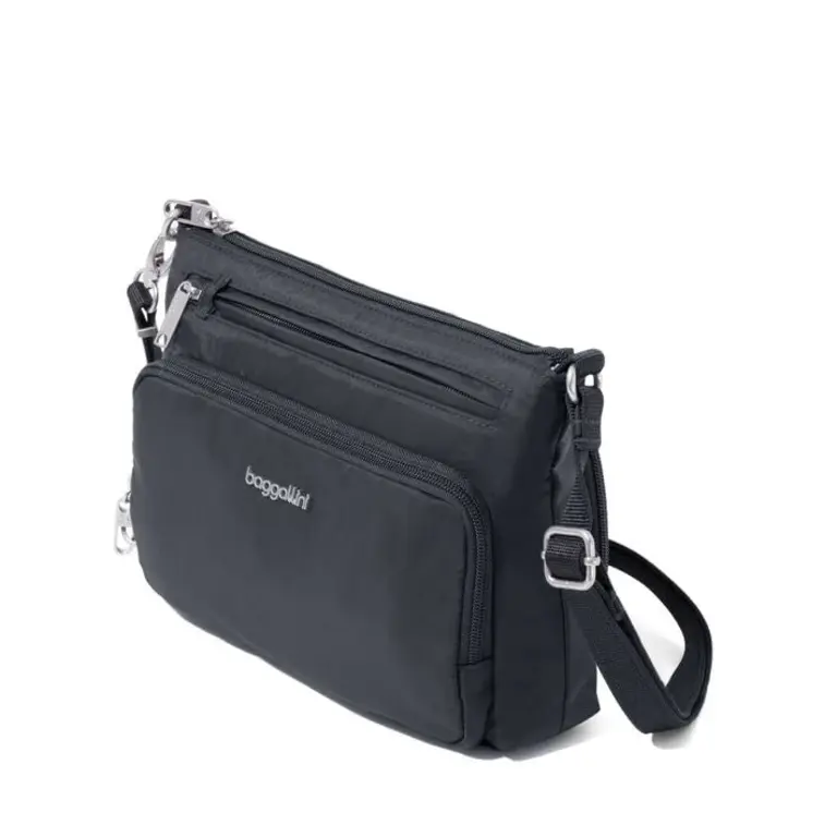 Baggallini Securtex Anti-theft Keepsake Crossbody, BLACK