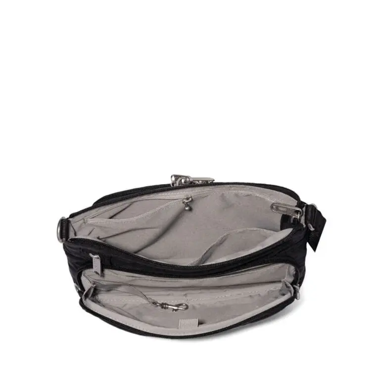 Baggallini Securtex Anti-theft Keepsake Crossbody, BLACK