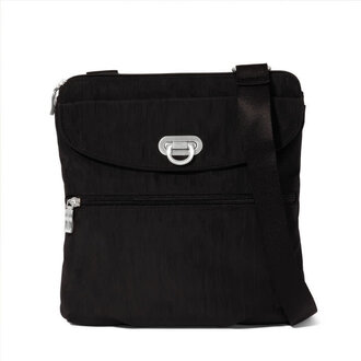 Baggallini Coastal Flip Lock Slim Crossbody, black