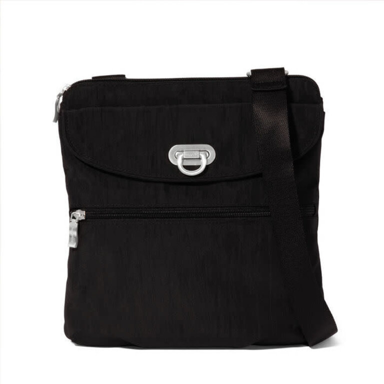 Baggallini Coastal Flip Lock Slim Crossbody, black