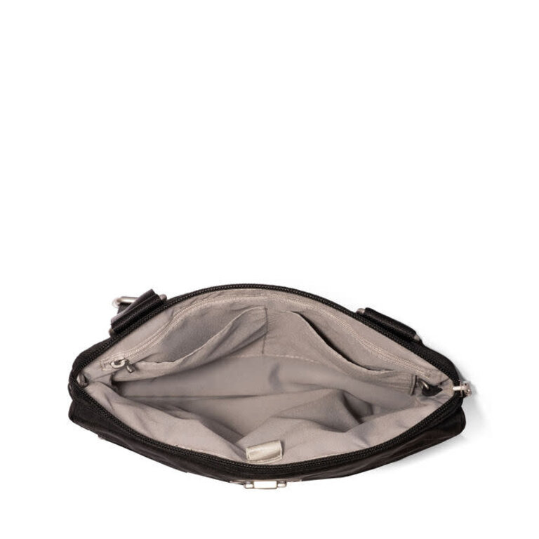 Baggallini Coastal Flip Lock Slim Crossbody, black