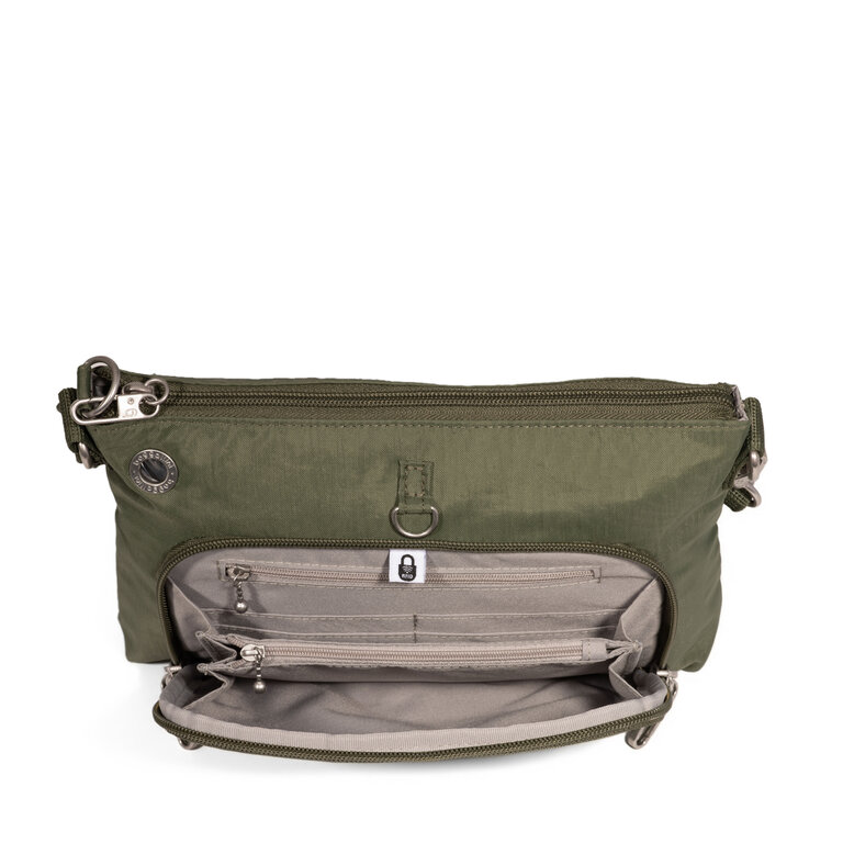 Baggallini Securtex Memento crossbody, THYME GREEN