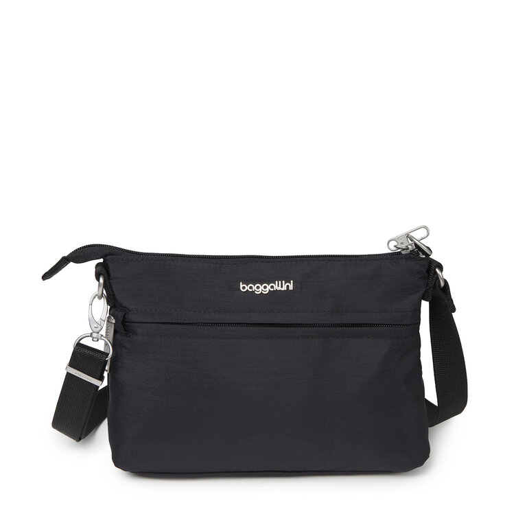 Baggallini Securtex Memento crossbody, BLACK