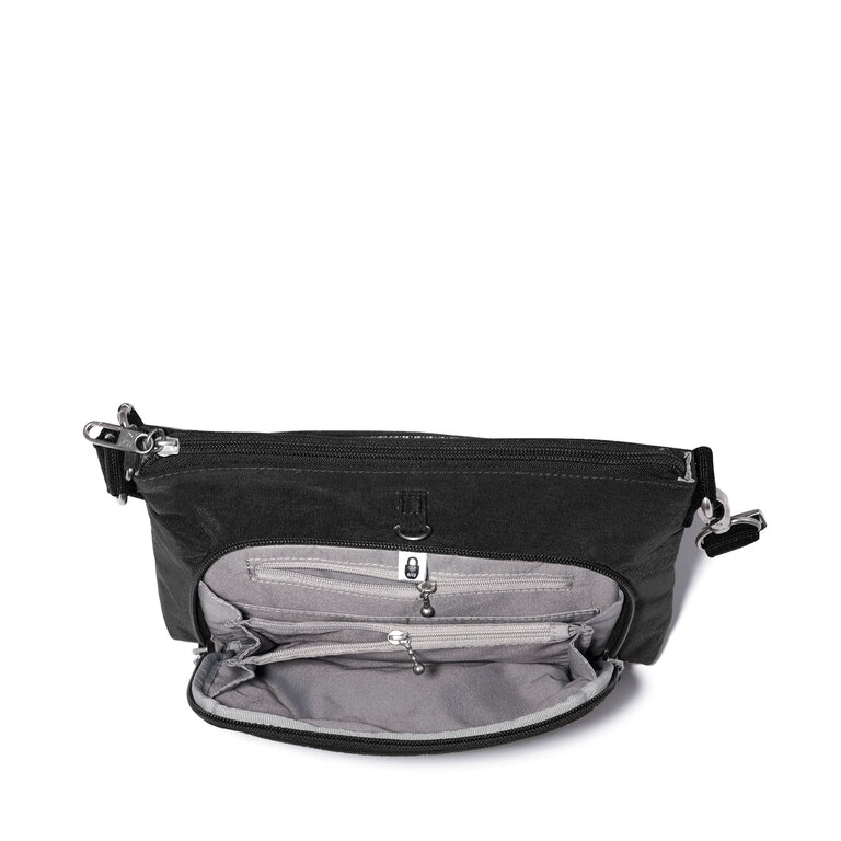 Baggallini Securtex Memento crossbody, BLACK