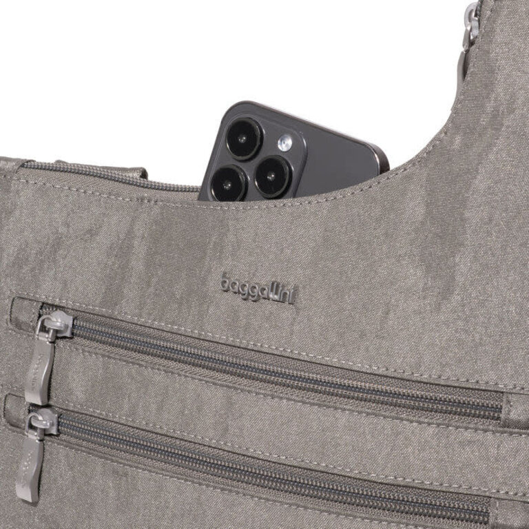Baggallini Drift Slim Crossbody, STERLING SHIMMER