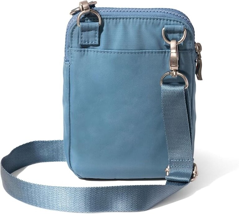Baggallini Modern Take Two RFID Crossbody, Cornflower blue twill