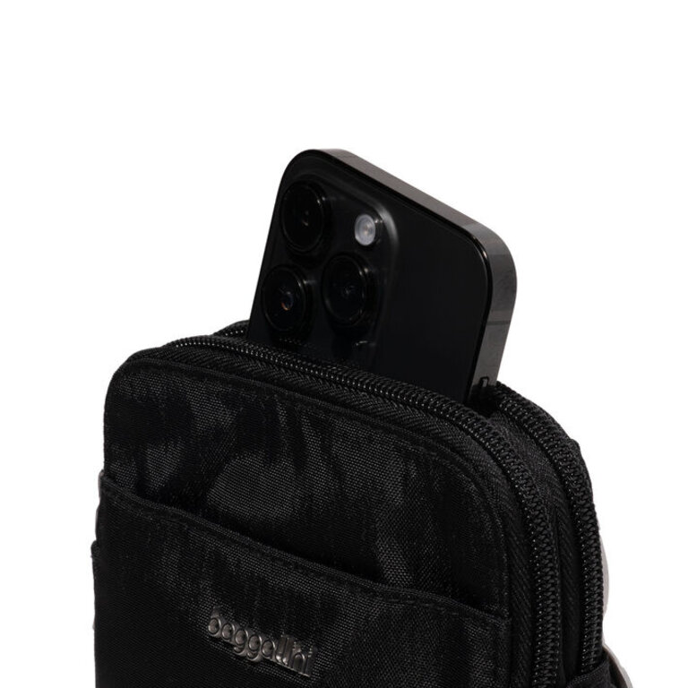 Baggallini Modern Take Two RFID Crossbody, Black