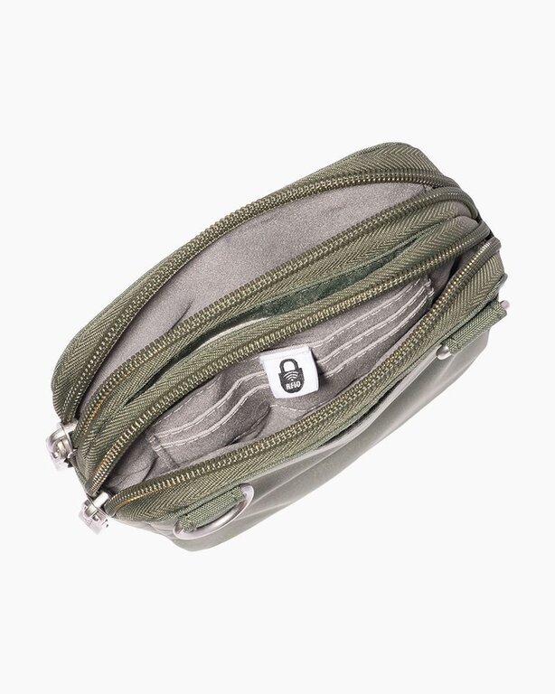 Baggallini Modern Take Two RFID Crossbody, THYME GREEN