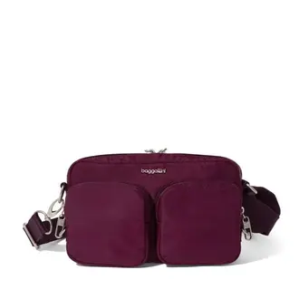 Baggallini Securtex Treasure crossbody, MULBERRY