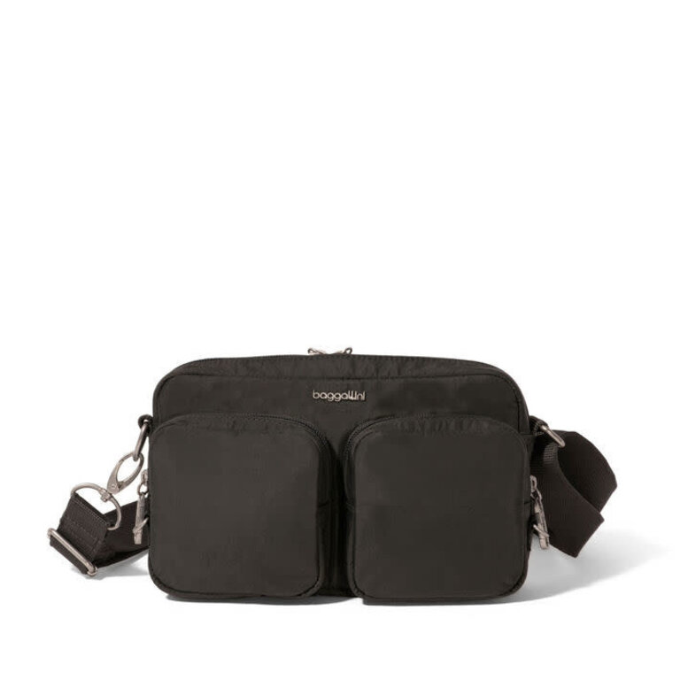Baggallini Securtex Treasure crossbody, CHARCOAL