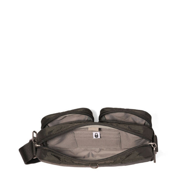 Baggallini Securtex Treasure crossbody, CHARCOAL