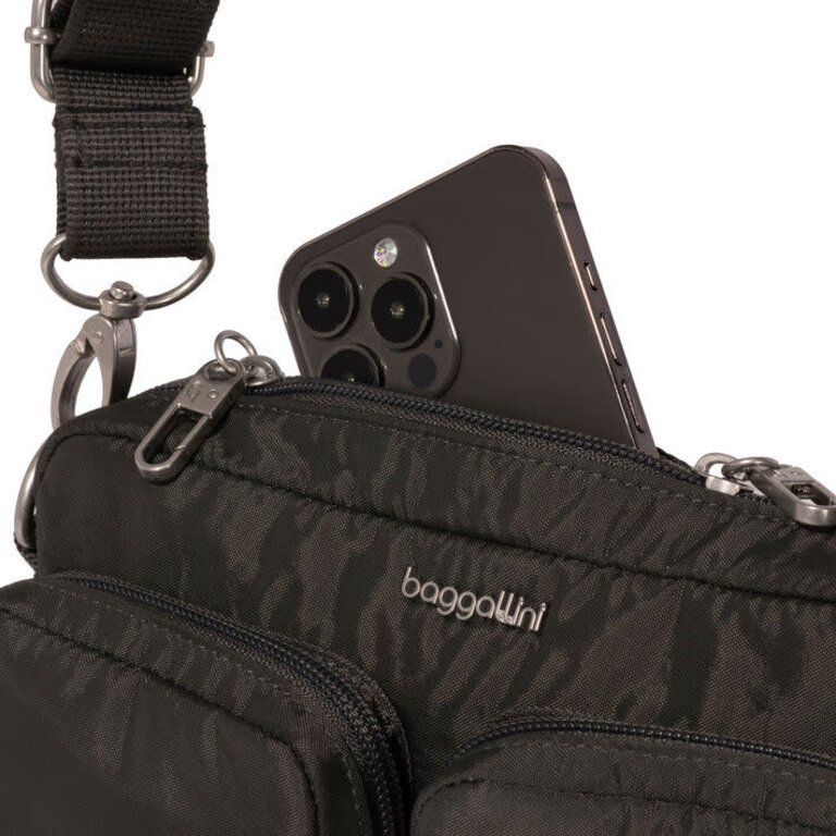 Baggallini Securtex Treasure crossbody, CHARCOAL