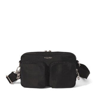 Baggallini Securtex Treasure crossbody, BLACK