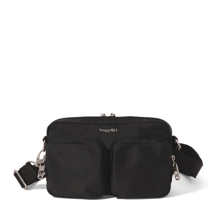 Baggallini Securtex Treasure crossbody, BLACK