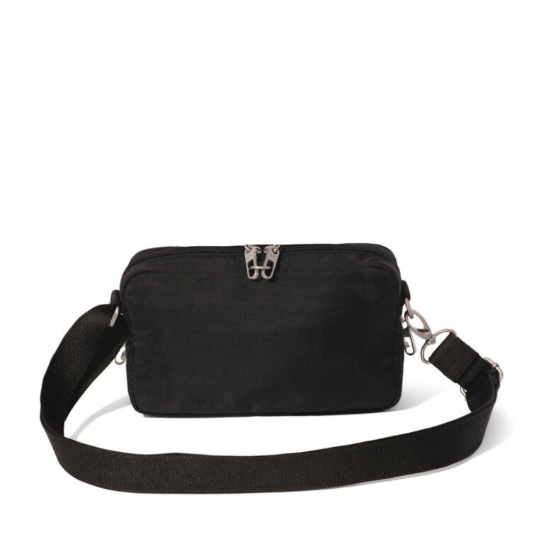 Baggallini Securtex Treasure crossbody, BLACK