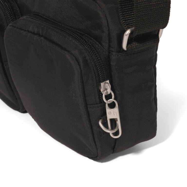 Baggallini Securtex Treasure crossbody, BLACK