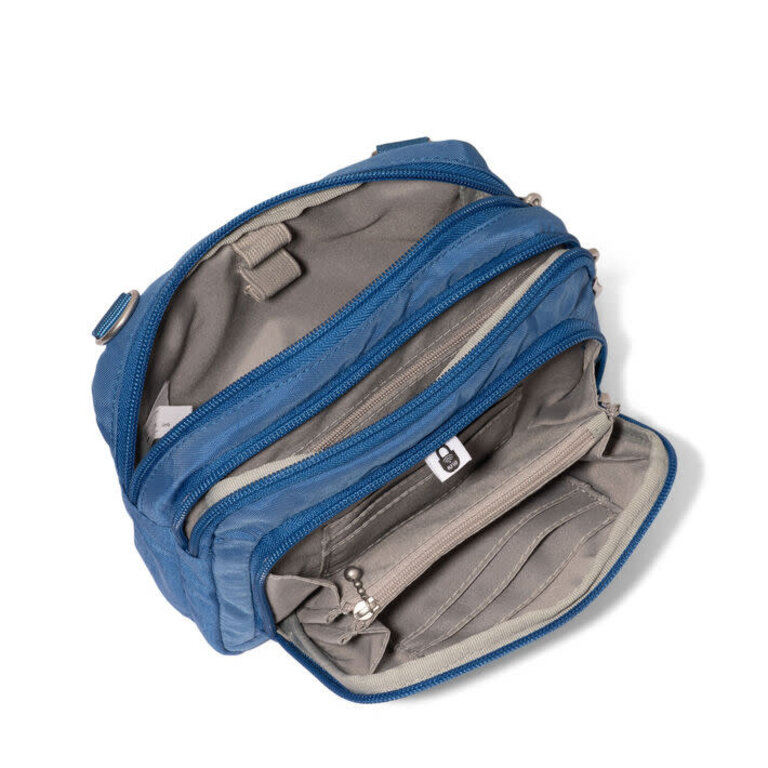 Baggallini Triple zip bag with front wallet, LAPIS