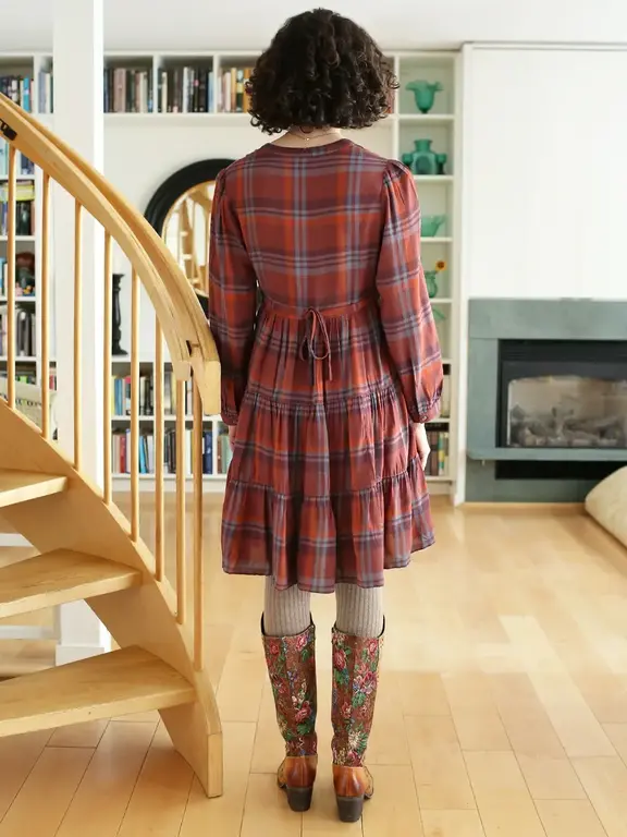 April Cornell Arabian Spice brown tunic dress