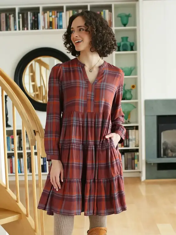 April Cornell Arabian Spice brown tunic dress