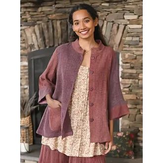 April Cornell Wander Jacket, sunwashed plum