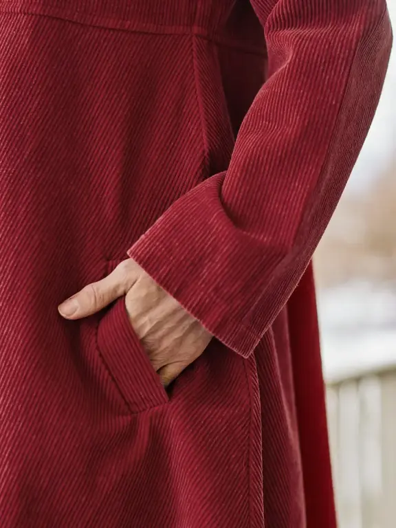April Cornell Farmer's Market corduroy red jacket