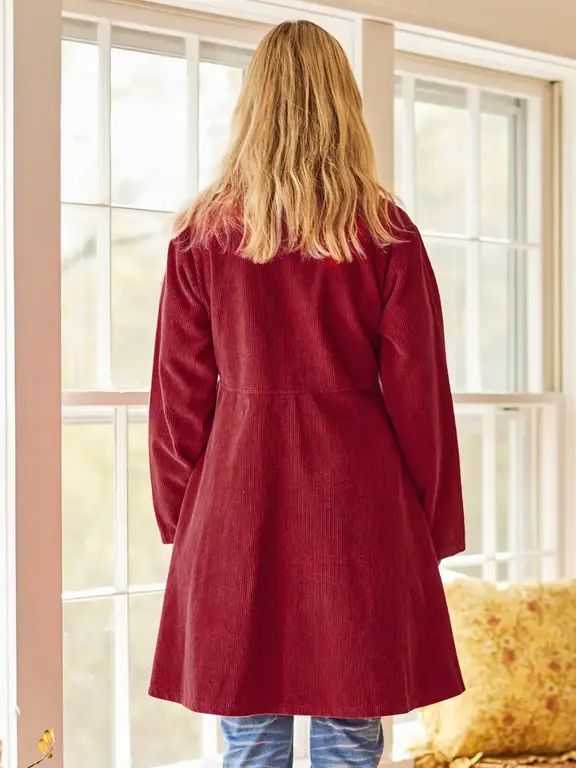 April Cornell Farmer's Market corduroy red jacket