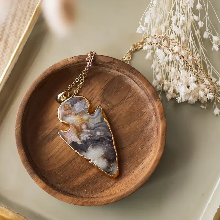Wild Abandon Gold plated Dawn necklace / jasper